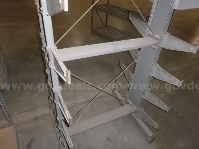 2 metal racks/ shelves 7 foot tall