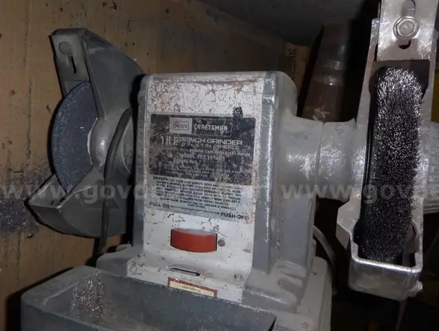 1 HP craftsman bench grinder on stand/base