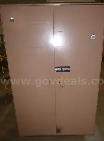 Brown metal cabinet 6 ft x 4 ft