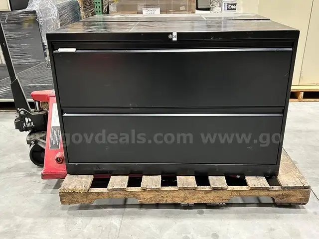 2 Black Filing Cabinets
