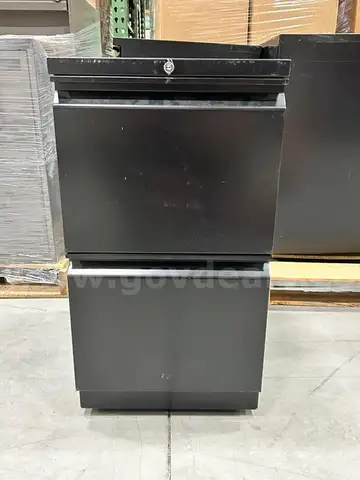 5 Black Filing Cabinets