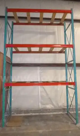 16 ft pallet rack , 44 inch deep, 8 ft across support beams