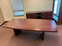 Desk, conference table and credenza set