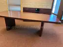 Desk, conference table and credenza set