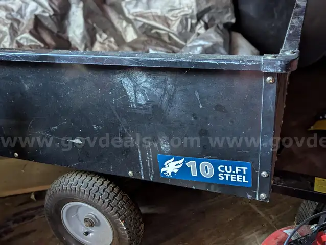 Blue Hawk Steel Garden trailer - 10 Cubic Ft