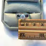 Platinum Engagement Ring &#x2013; 0.90ct GIA Round Diamond (G/SI2) + Sapphires &#x26; Accents