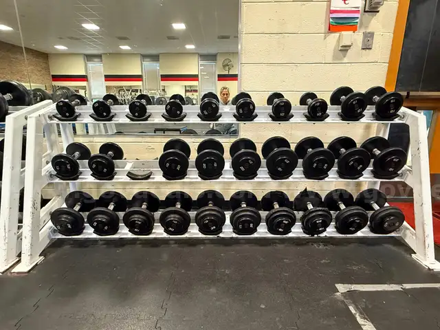 Dumbbell Set with weight rack