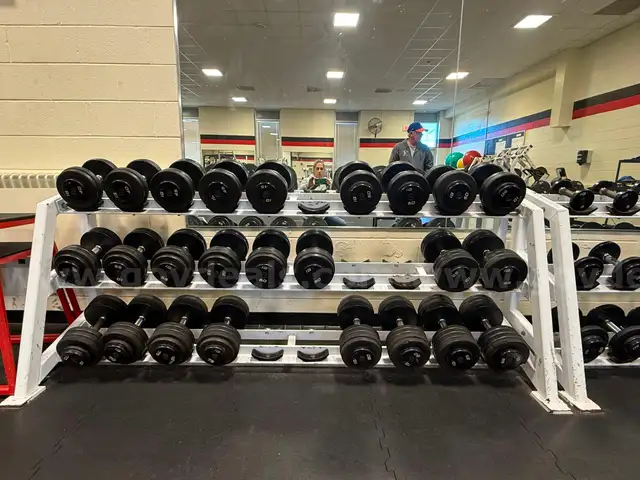 Dumbbell Set with weight rack