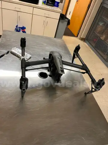 DJI Inspire 2 with 10 batteries, battery charger, and controller.