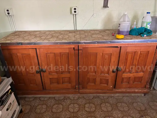 Set of Double Wooden Cabinets