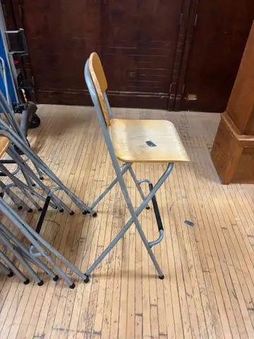 Lot of Tall Folding Chairs