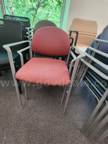 10 Cloth Chairs with Arms