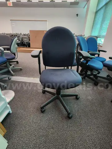 2 Black Roll Chairs with Arms