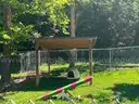 Multiple lean-to pergolas