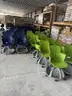 Rolling Student Chairs - blue and green (30 chairs total) P/U BY 10/1/25
