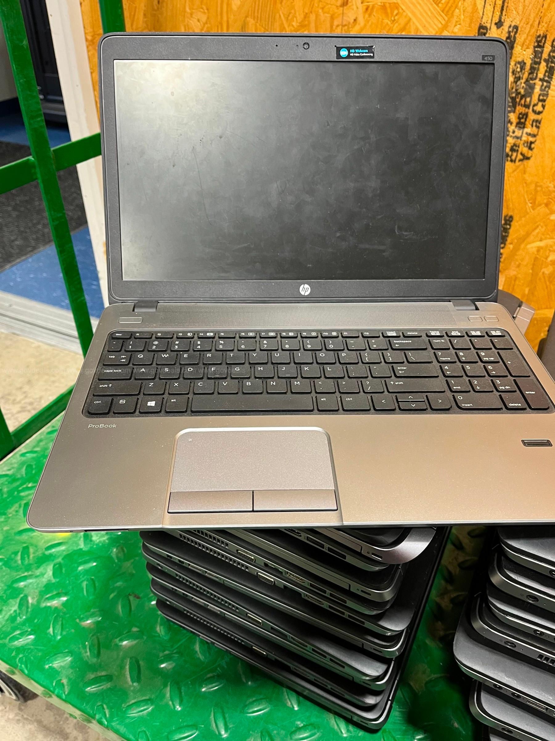 10 HP ProBook 450 G1 - one missing battery pack - no hard drive