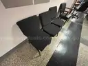 1 LOT of (12) Chairs Black Vinyl and Cloth Stackable