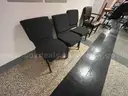 1 LOT of (12) Chairs Black Vinyl and Cloth Stackable