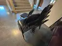 1 LOT of (12) Chairs Black Vinyl and Cloth Stackable