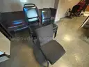 1 LOT of (12) Chairs Black Vinyl and Cloth Stackable