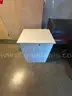 1 VERY LARGE LOT OF OFFICE FURNITURE - 1 Cabinet, 5 Tables, 1 Chair