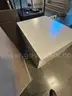 1 VERY LARGE LOT OF OFFICE FURNITURE - 1 Cabinet, 5 Tables, 1 Chair
