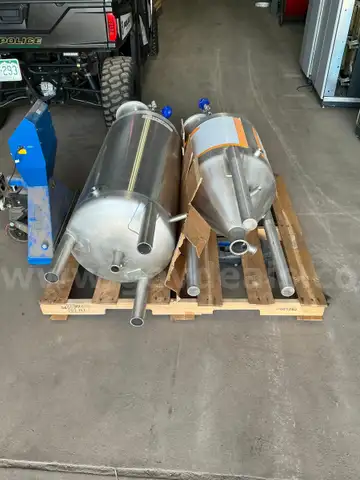 Lot of 2 Stainless Steel Storage Tanks