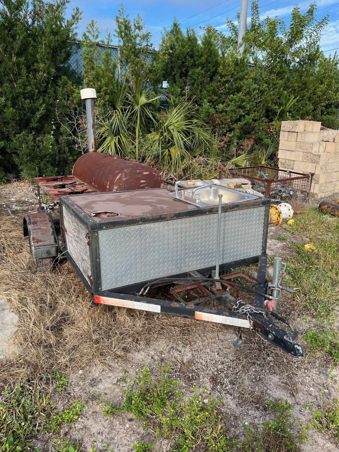 Homemade bbq outlet trailer