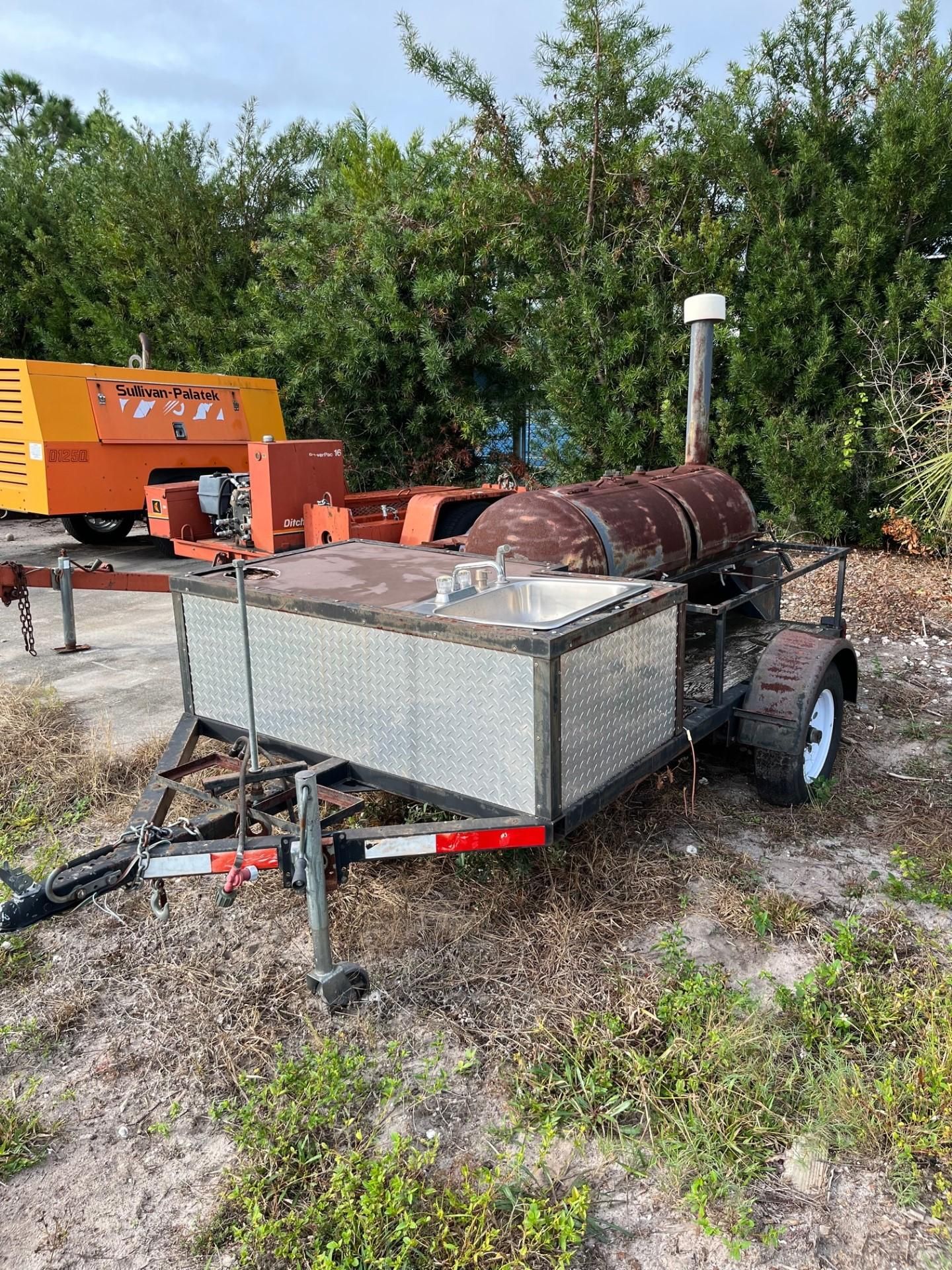 Homemade bbq cheap trailer