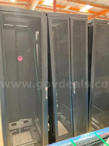 Lot of 9 metal network Server racks