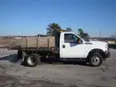 2013 Ford F350 XL Super Duty 4x4 with Steel Flatbed and Hoist