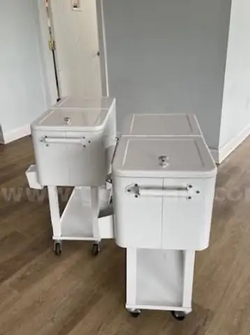 Set of 2 Rolling Beverage Carts