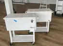 Set of 2 Rolling Beverage Carts