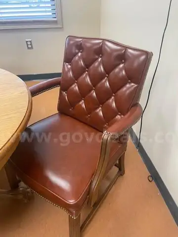 Used-Brown Leather Chairs