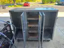 Metal cabinet on wheels