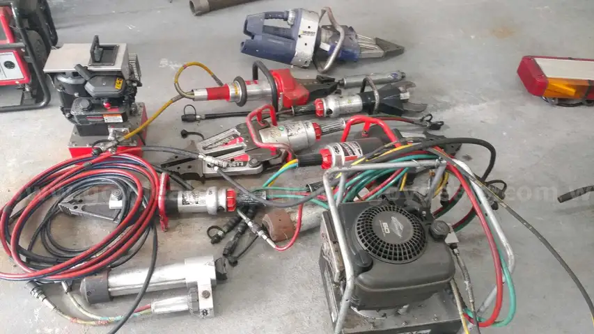 Various Lucas and Hurst Rescue Tools