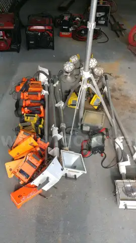 Lot of miscellaneous lighting for fire scenes