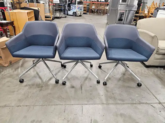 (3) MATCHING ROLLING OFFICE CHAIRS