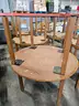 (14) WOODEN TABLES (4FT ROUND)