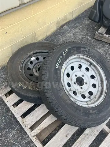 (2) TRAILER TIRES AND WHEELS