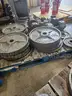 (4) PALLETS OF ASSORTED WEIGHTS DUMBBELLS AND PLATES