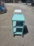 (2) ROLLING METAL CARTS (34IN H X 24IN W X 18IN D)