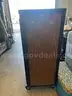 METAL STORAGE CABINET ON WHEELS (NO KEY) (61IN H X 30IN W X 24IN D)