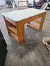 WOODEN DESK (30IN H X 48IN W X 30IN D)