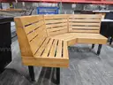 WOODEN BENCH #1 (82IN L X 24IN W X 37IN H)