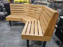 WOODEN BENCH #1 (82IN L X 24IN W X 37IN H)