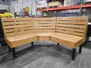 WOODEN BENCH #1 (82IN L X 24IN W X 37IN H)