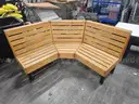 WOODEN BENCH #1 (82IN L X 24IN W X 37IN H)