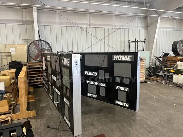 TWO INSIDE SCORE BOARDS (13&#x27; X 5&#x27; )