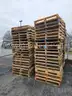 (80) USED WOOD PALLETS (48IN L X 40IN W)